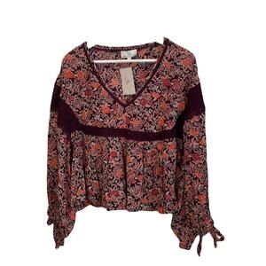 Patrons of Peace peasant blouse S New With Tags